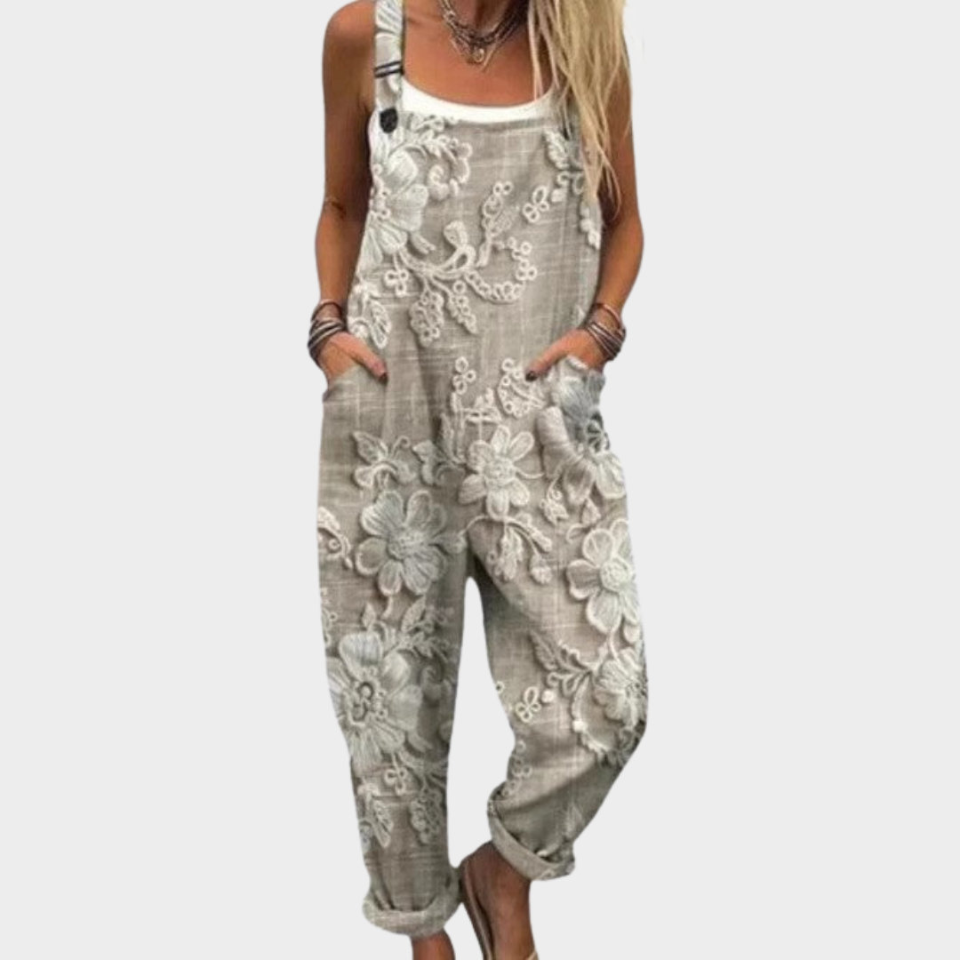 AMELIA | ELEGANT 3D FLORAL JUMPSUIT