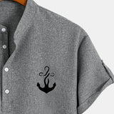 Kristóf™ | Elegáns, rövid ujjú ing álló gallérral