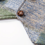 Férfi halszálkás tweed mellény