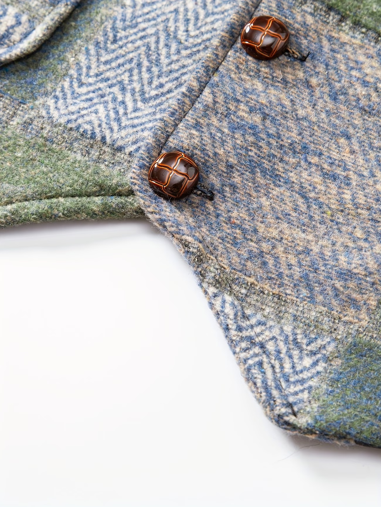 Férfi halszálkás tweed mellény