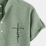 Kristóf™ | Elegáns, rövid ujjú ing álló gallérral