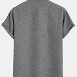 Kristóf™ | Elegáns, rövid ujjú ing álló gallérral