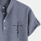 Kristóf™ | Elegáns, rövid ujjú ing álló gallérral