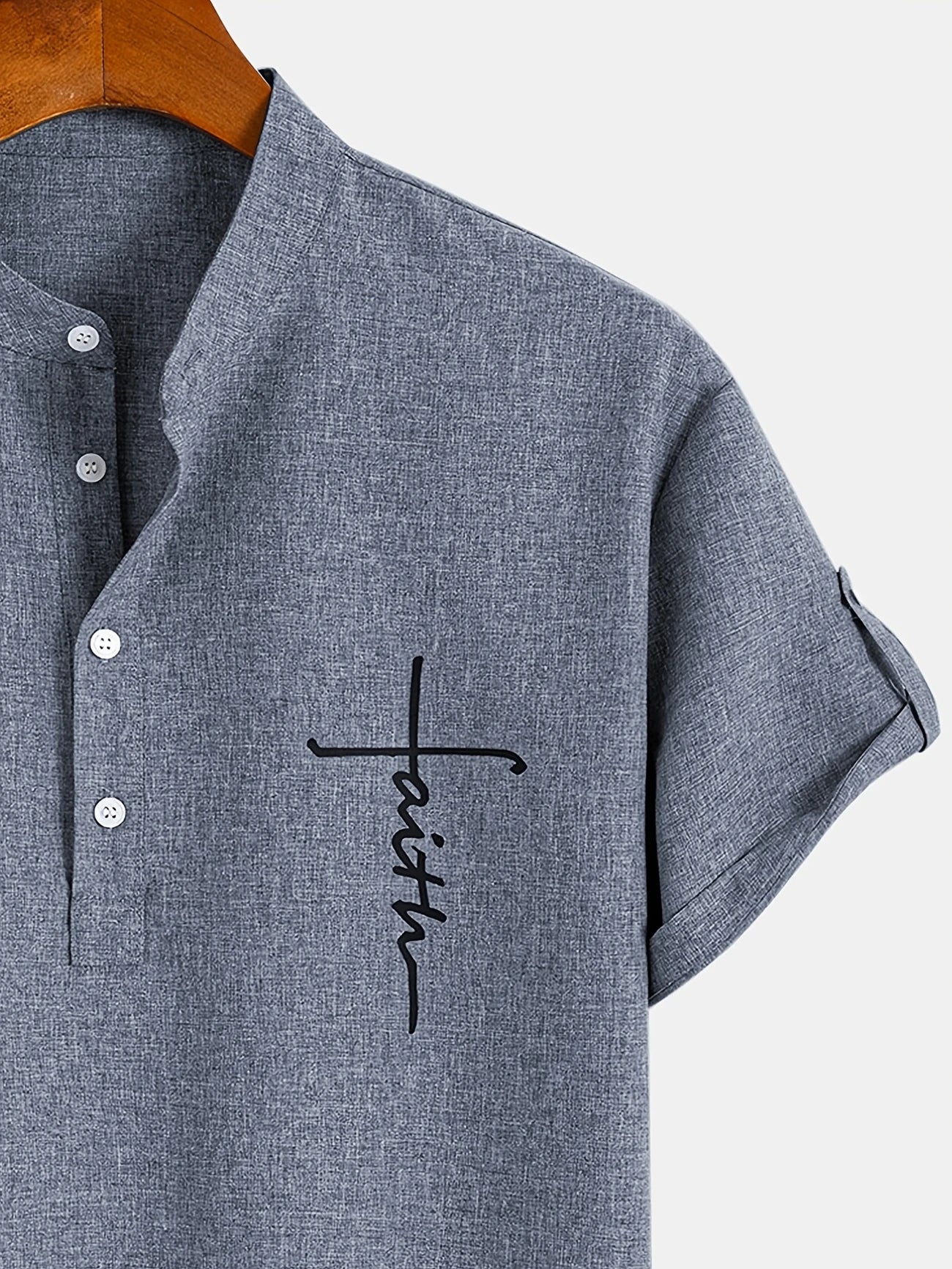 Kristóf™ | Elegáns, rövid ujjú ing álló gallérral