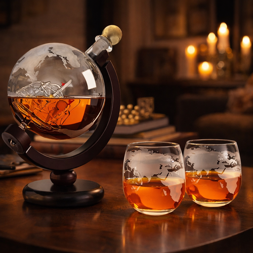 Whisky Üveg - Világterkép Édition
