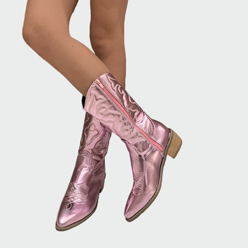 Fém cowboy csizma