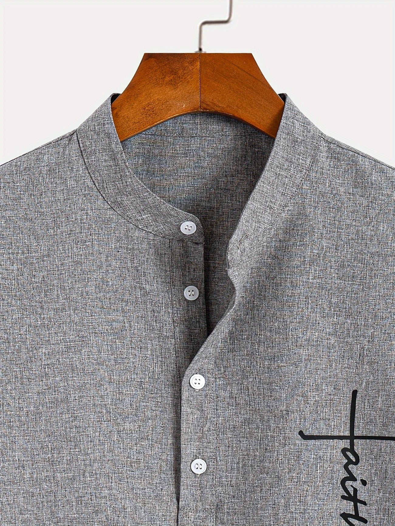 Kristóf™ | Elegáns, rövid ujjú ing álló gallérral