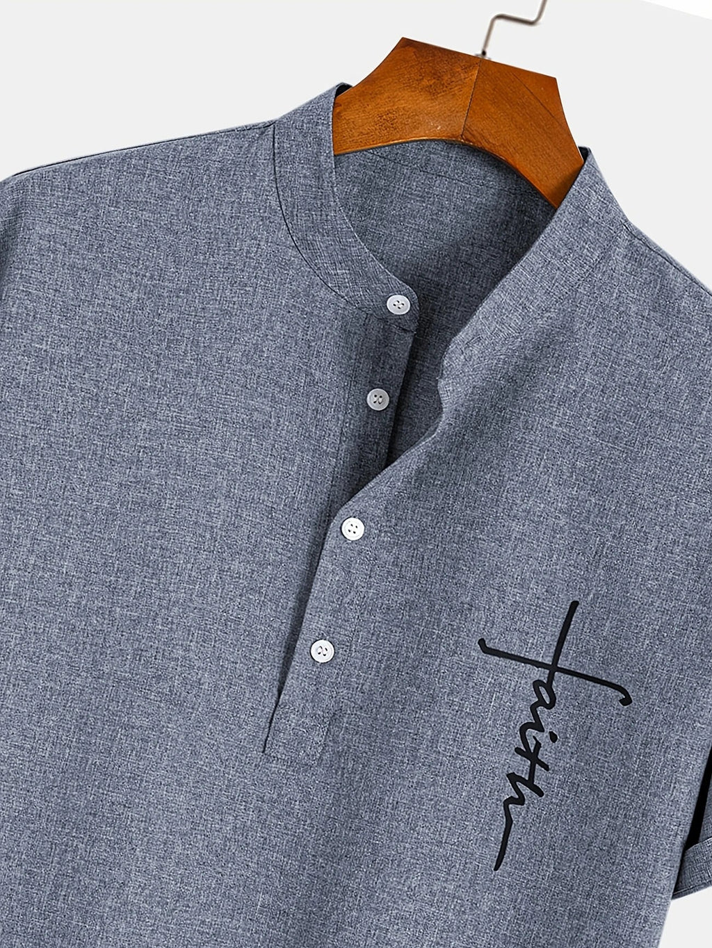 Kristóf™ | Elegáns, rövid ujjú ing álló gallérral