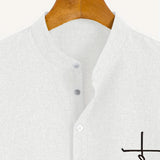 Kristóf™ | Elegáns, rövid ujjú ing álló gallérral