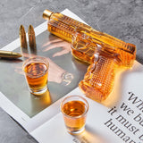 Whisky Üveg - Pisztolyos Szett Pohárakkal